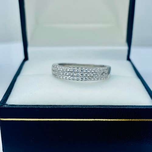 *SOLID SILVER DUAL ETERNITY RING* R1 BIDS!!!