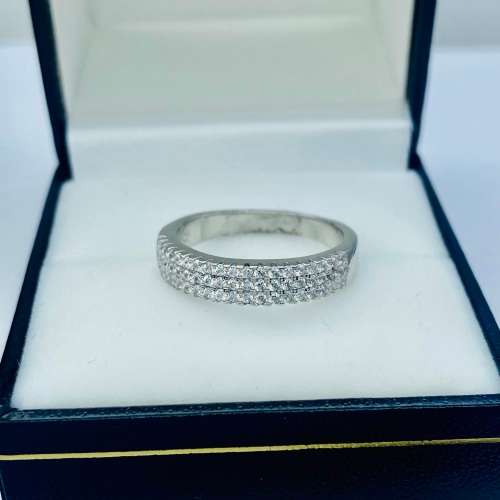 *SOLID SILVER DUAL ETERNITY RING* R1 BIDS!!!