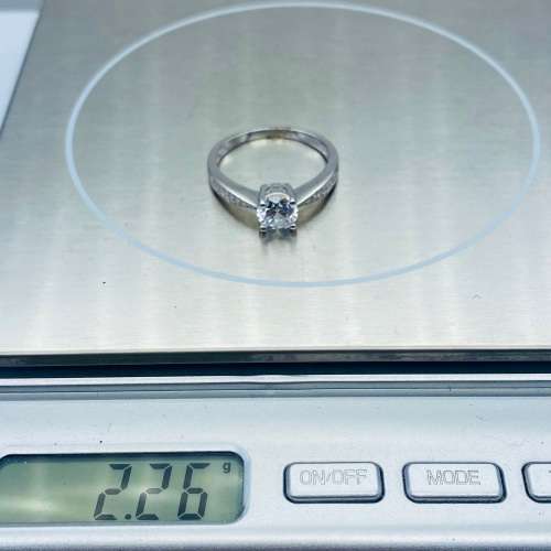 *SOLID SILVER SOLITAIRE ETERNITY RING* R1 BIDS!!!