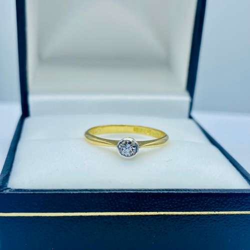 *0.25CT DIAMOND SOLITAIRE RING* 18K GOLD!