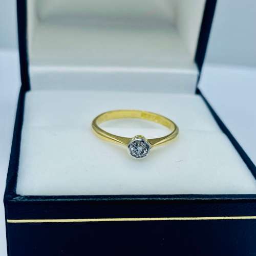 *0.25CT DIAMOND SOLITAIRE RING* 18K GOLD!