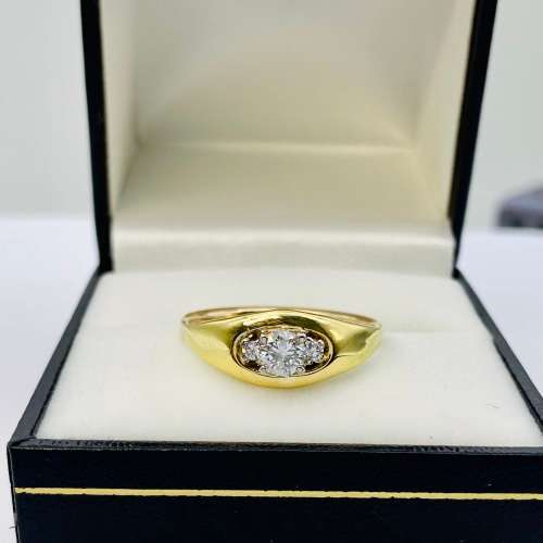 *0.50CT INVESTMENT DIAMOND TRINITY RING* 18K GOLD!