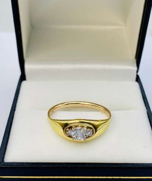 *0.50CT INVESTMENT DIAMOND TRINITY RING* 18K GOLD!