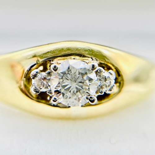 *0.50CT INVESTMENT DIAMOND TRINITY RING* 18K GOLD!