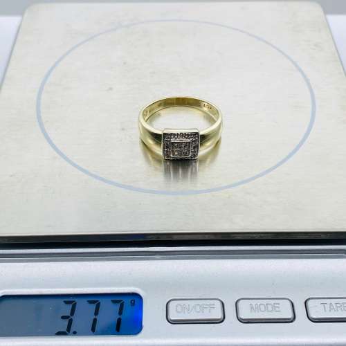 *HEAVY GOLD DIAMOND BASKET CLUSTER RING* R1 BIDS!