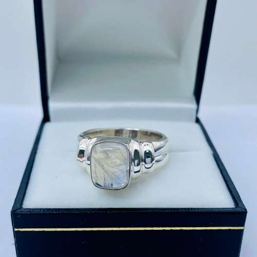 *SILVER LARGE OPAL INDEX RING* R1 BIDS!!!