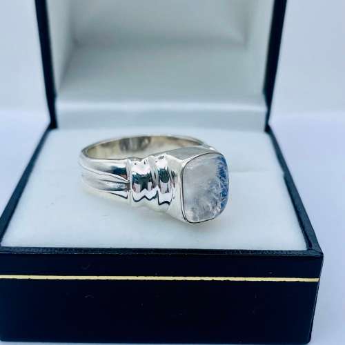*SILVER LARGE OPAL INDEX RING* R1 BIDS!!!