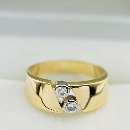 *SOLID YELLOW GOLD DUAL DIAMOND RING* R1 BIDS!!!