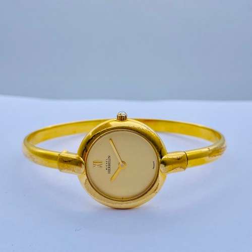 *MICHEL HERBELIN LADIES GOLD BANGLE WATCH* BID FROM R1