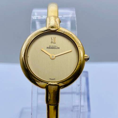 *MICHEL HERBELIN LADIES GOLD BANGLE WATCH* BID FROM R1