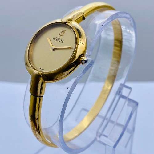 *MICHEL HERBELIN LADIES GOLD BANGLE WATCH* BID FROM R1