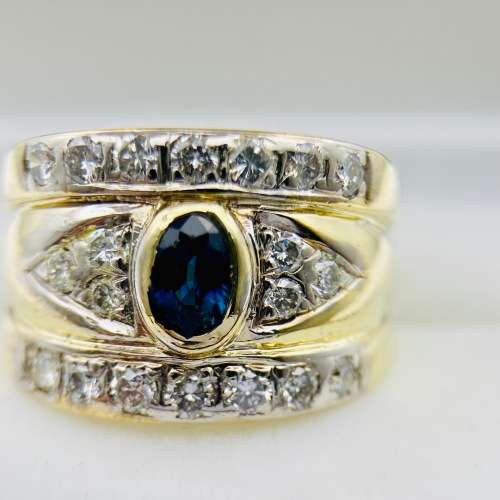 *INVESTMENT 0.80CT DIAMOND & SAPPHIRE CHANNEL RING* R1 BIDS