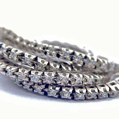 *WHITE GOLD & DIAMOND TENNIS BRACELET* BEAUTIFULLY MADE!