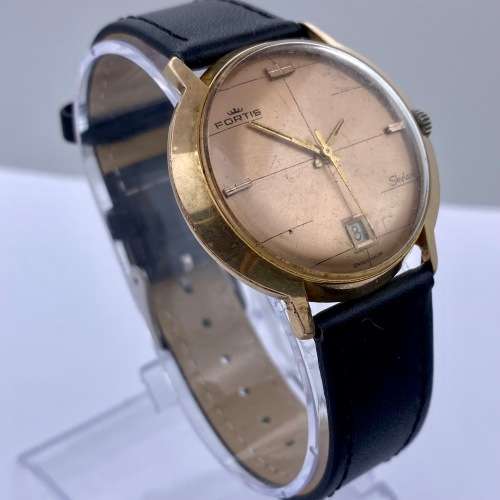 *FORTIS SKYLARK ROSE GOLD SWISS WATCH* R1 BIDS!