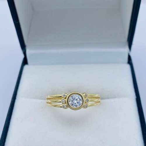 *YELLOW GOLD DIAMOND CYCLOPS RING* R1 BIDS!
