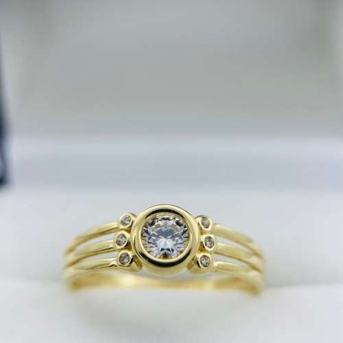*YELLOW GOLD DIAMOND CYCLOPS RING* R1 BIDS!