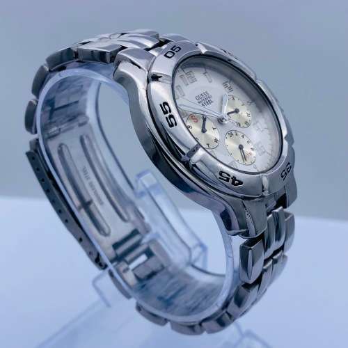 *GUESS WATERPRO STEEL MENS WATCH* R1 BIDS!!!