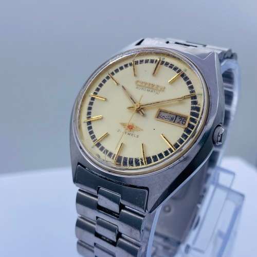*CITIZEN AUTOMATIC 21 JEWELS ARABIC DAY-DATE*R1 BIDS!