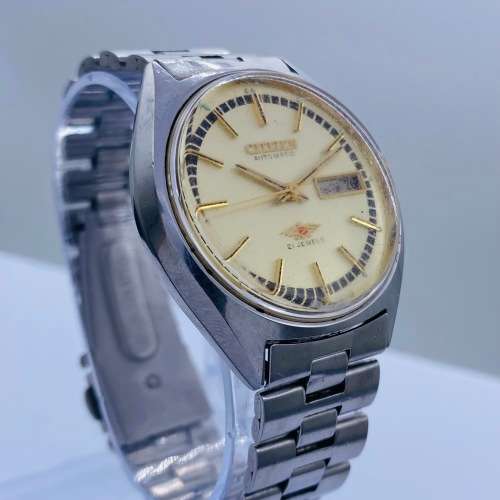 *CITIZEN AUTOMATIC 21 JEWELS ARABIC DAY-DATE*R1 BIDS!