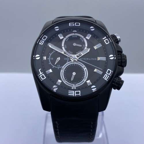 *STERLING BLACKOUT CHRONOGRAPH MENS WATCH* NEW OLD STOCK!