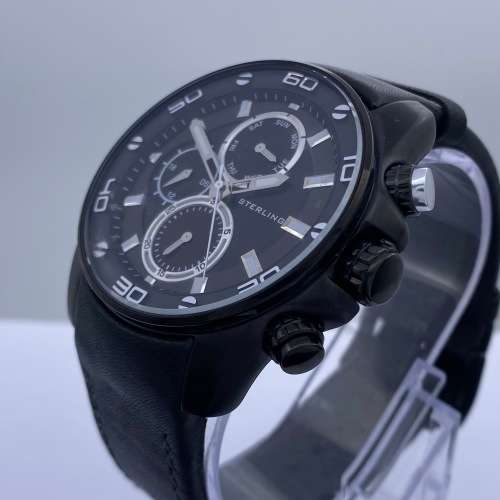 *STERLING BLACKOUT CHRONOGRAPH MENS WATCH* NEW OLD STOCK!