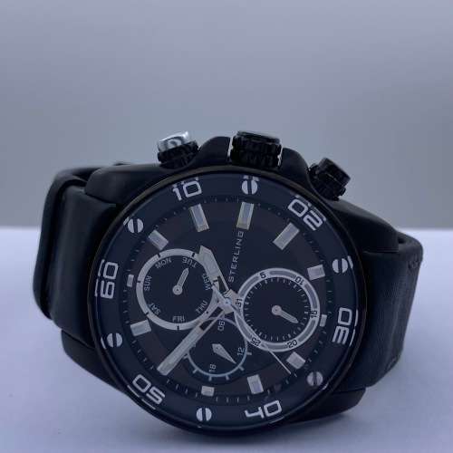 *STERLING BLACKOUT CHRONOGRAPH MENS WATCH* NEW OLD STOCK!