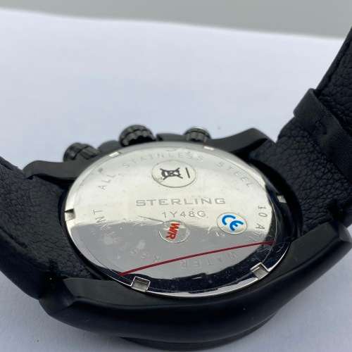 *STERLING BLACKOUT CHRONOGRAPH MENS WATCH* NEW OLD STOCK!