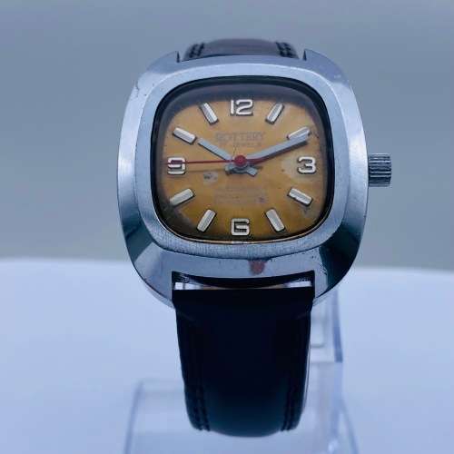 *BEAUTIFUL ROTTERY SWISS MENS BRONZE DIAL WATCH* R1 BIDS