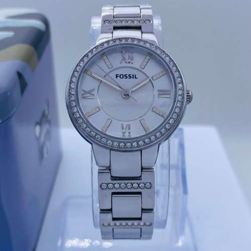 *FOSSIL STEEL LADIES DIAMANTE DRESS WATCH* R1 BIDS!!!