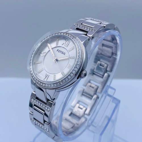 *FOSSIL STEEL LADIES DIAMANTE DRESS WATCH* R1 BIDS!!!