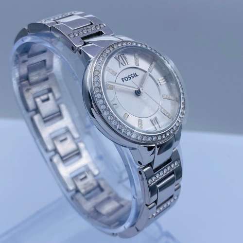 *FOSSIL STEEL LADIES DIAMANTE DRESS WATCH* R1 BIDS!!!