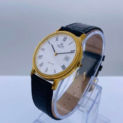 *BUREN SWISS LUXURY MENS GOLD DRESS WATCH* R1 BIDS