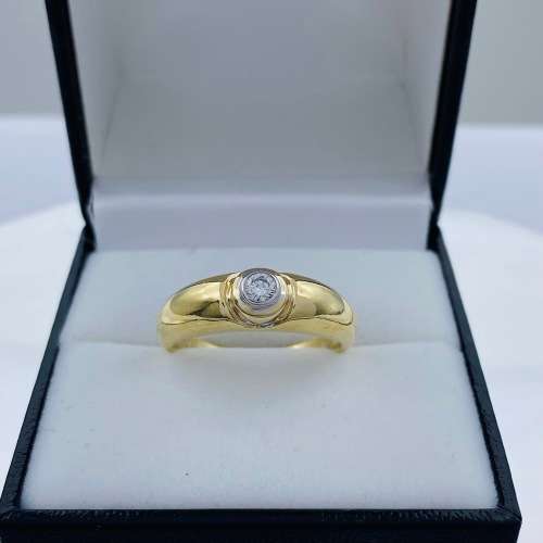 *RADIANT YELLOW GOLD DIAMOND CYCLOPS RING* R1 BIDS