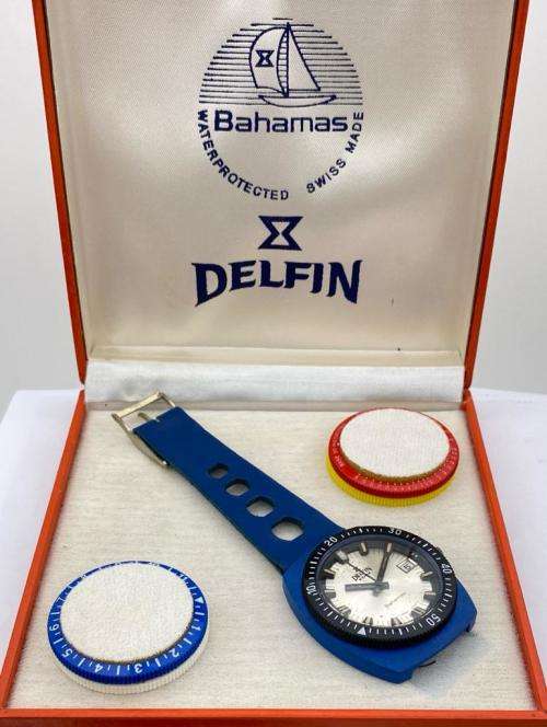 *DELFIN EDOX SWISS BAHAMAS MENS DIVERS WATCH* WITH ORIGINAL BOX!