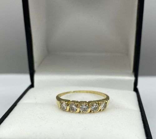 *DAZZLING 0.50CT DIAMOND ETERNITY RING* 18K GOLD!