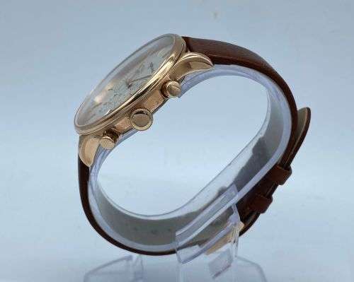 *STERLING CARRERA ROSE GOLD MENS CHRONOGRAPH* MINT!!
