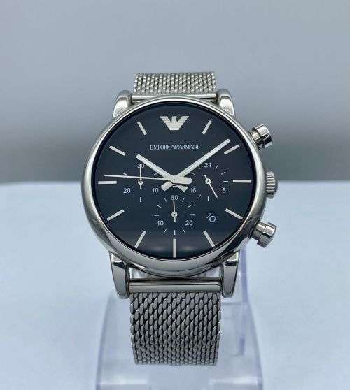 *EMPORIO ARMANI STEEL MENS CHRONOGRAPH* R1 BIDS