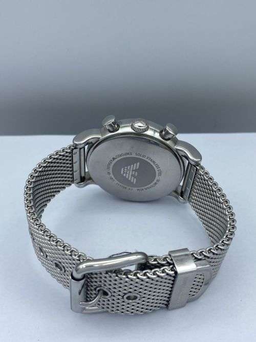 *EMPORIO ARMANI STEEL MENS CHRONOGRAPH* R1 BIDS