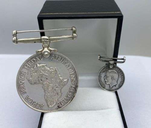 *LOT OF 2 STERLING SILVER SERVICE MEDALS*R1 BIDS