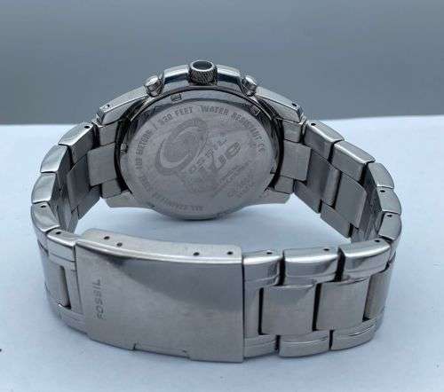***STUNNING FOSSIL STEEL CHRONO MENS DRESS WATCH*** R1 BIDS!
