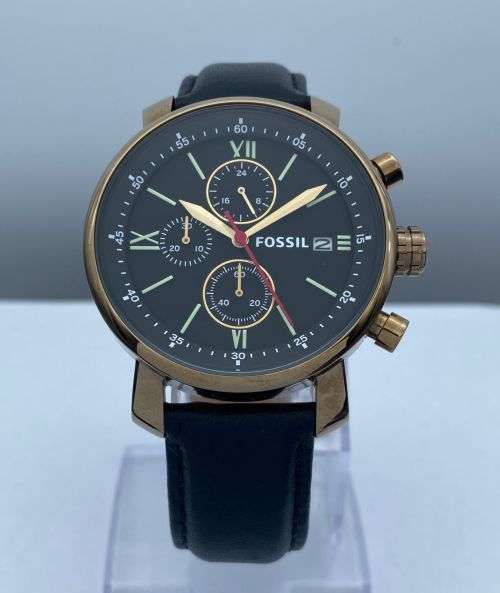 ***FOSSIL RHETT PILOTS ROSE GOLD CHRONO WATCH*** R1 BIDS!