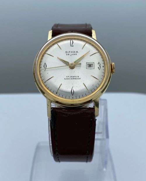 ***VINTAGE SIFARA DE LUXE 17 JEWELS SWISS GOLD WATCH***R1 BIDS!