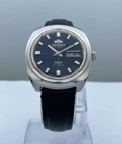 ***STUNNING ORIENT 4300 MENS 27 JEWELS DAY-DATE WATCH*** R1 BIDS!