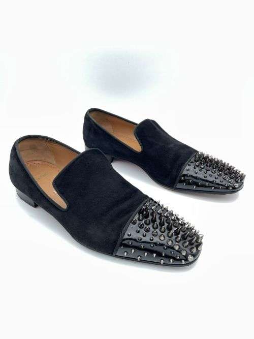 ***LUXURY CHRISTIAN LOUBOUTIN DESIGNER MENS SPIKED LOAFERS* R1 BIDS