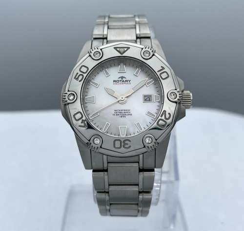 RETAIL:R7000 - ROTARY AQUASPEED STEEL LADIES LUXURY DIVERS WATCH!