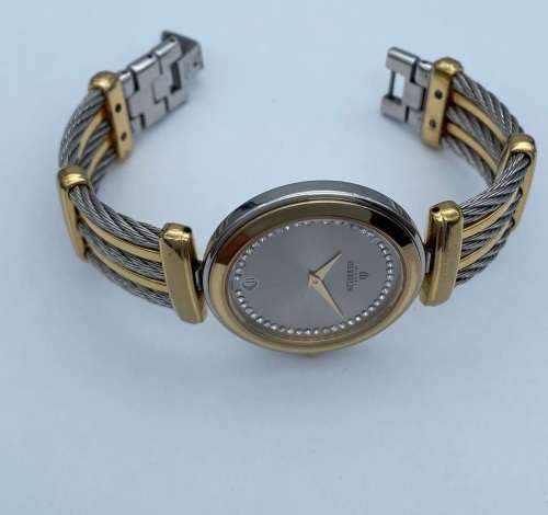 LUXURY MICHEL HERBELIN CABLE TWO-TONE LADIES DRESS WATCH!