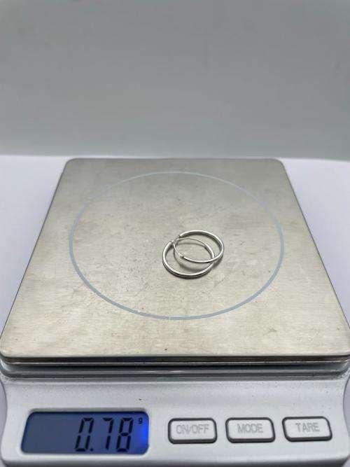 RETAIL: R1800 - CHUNKY STERLING SILVER CRESCENT HOOP EARRINGS***