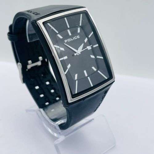 POLICE MINIMALIST MENS BLACK DRESS WATCH