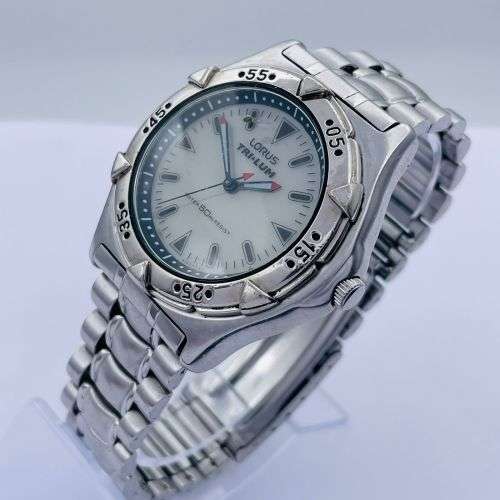 RETAIL:4000 - BEAUTIFUL LORUS TRI-LUM MENS STEEL SPORTS WATCH!