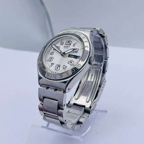 SWATCH SWISS MINIMALIST MENS DRESS STEEL WATCH! NON-RUNNER